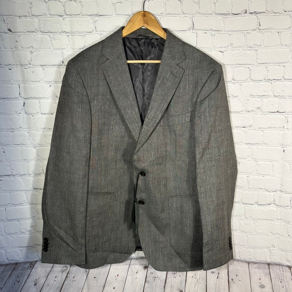 Rodd & Gunn South Hill Jacket XL Lichen Green Herringbone Wool Blend BP1365 NEW
